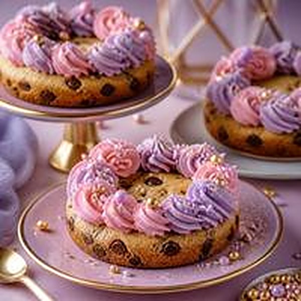 Mini cookie cakes with buttercream